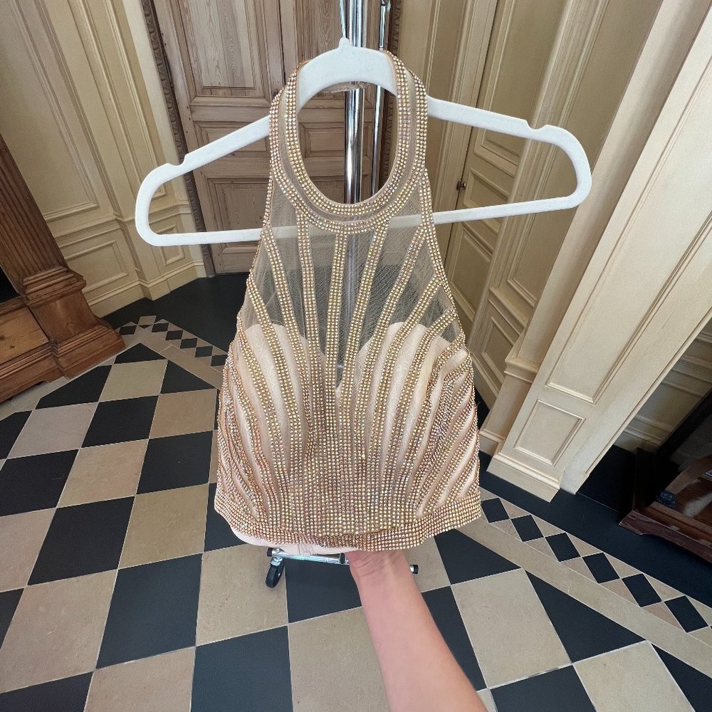 Two Piece Gold Sequin Set